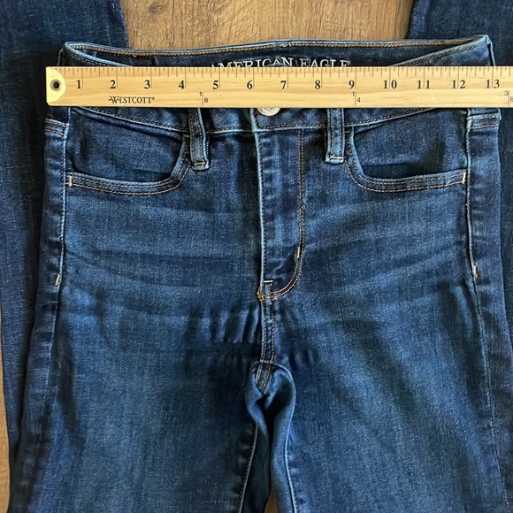 American Eagle super super stretch X high rise jegging size 2 regular med. wash - Picture 5 of 11